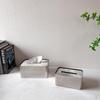 Modern Luxury Stainless Steel & Horsehair Tissue Box - Elegant Pull-Type Design for Living Room or Coffee Table Decor.