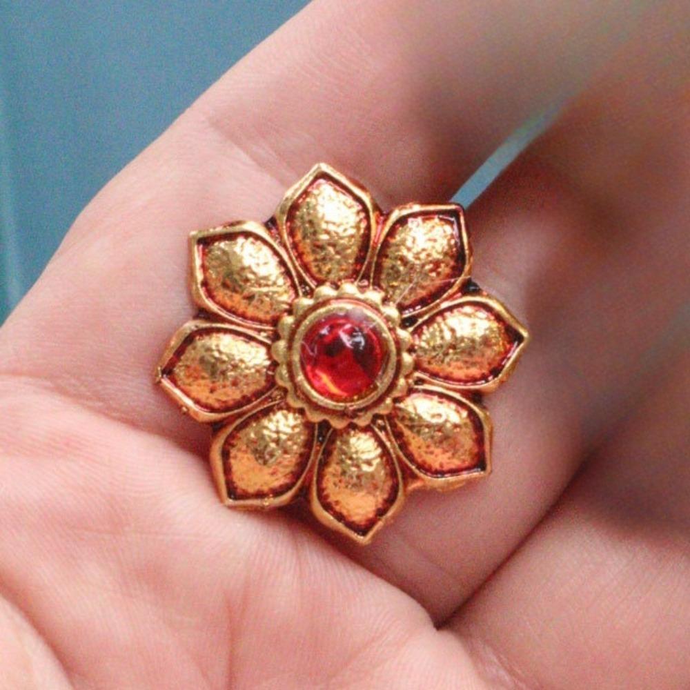 Hollow Out Thai Hair Stick Flower Gold Hair Fork Vintage Dai Style Hairpin  Hair Styling Accessory