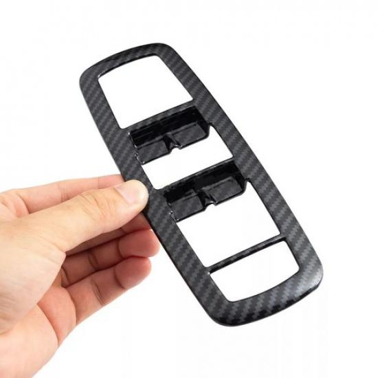 Carbon Fiber Door Window Switch Panel Cover Trims For -2024 Ram 1500