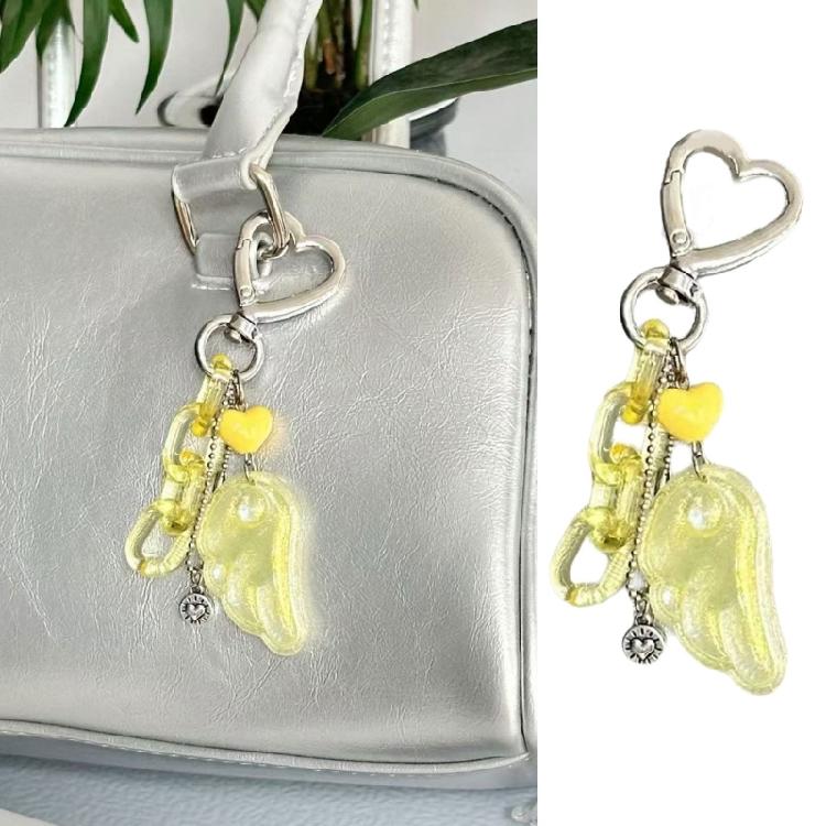 Handcrafted Beads Keychain Ornament Wing Charm Multicolor Hanging Decoration Pendant For Women Men