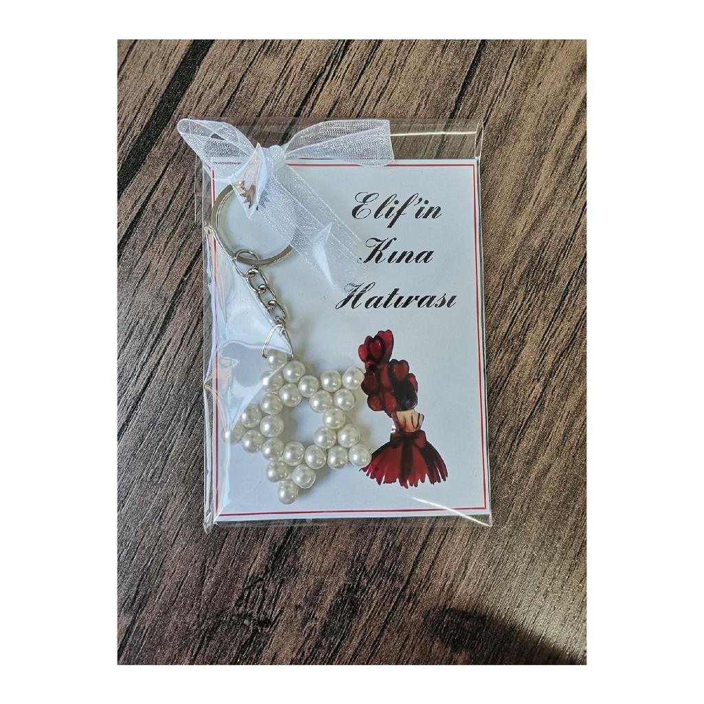 50 Stück Glasperlen-Stern-Schlüsselanhänger