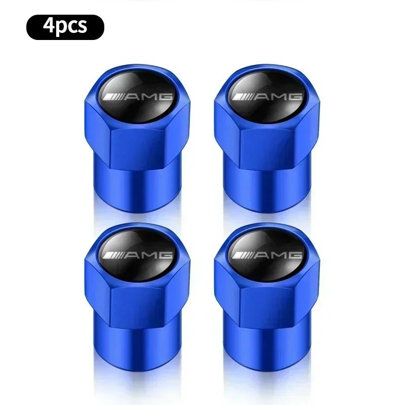 4Pcs Metal Emblem Car Wheel Tire Valve Caps Airdust Covers For Mercedes-Benz AMG W202 W203 W204 W205 W210 W211 W212 W176