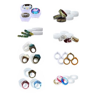 3x Harzgießen Kreis Schmuckformen Harz Ringform Silikon Schmuck DIY für Katzenohren Diamantspitze Epoxid Gießform
