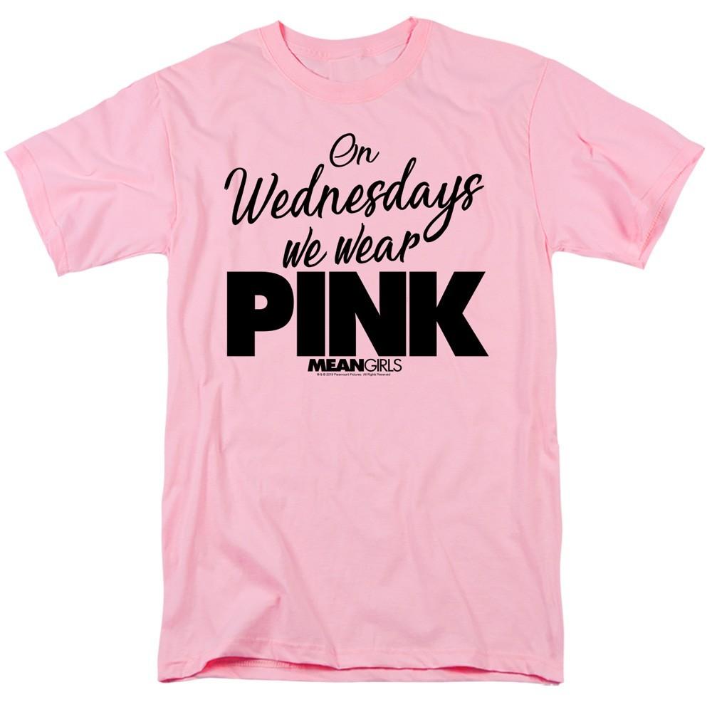 Mean Girls On Wednesdays We Wear Pink T-Shirt Mens S-3XL Licensed Tee S