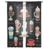 Beautiful Types Of Coffee Tulle Curtains For Living Room Bedroom Christmas Chiffon Sheer Voile Kitchen Curtain