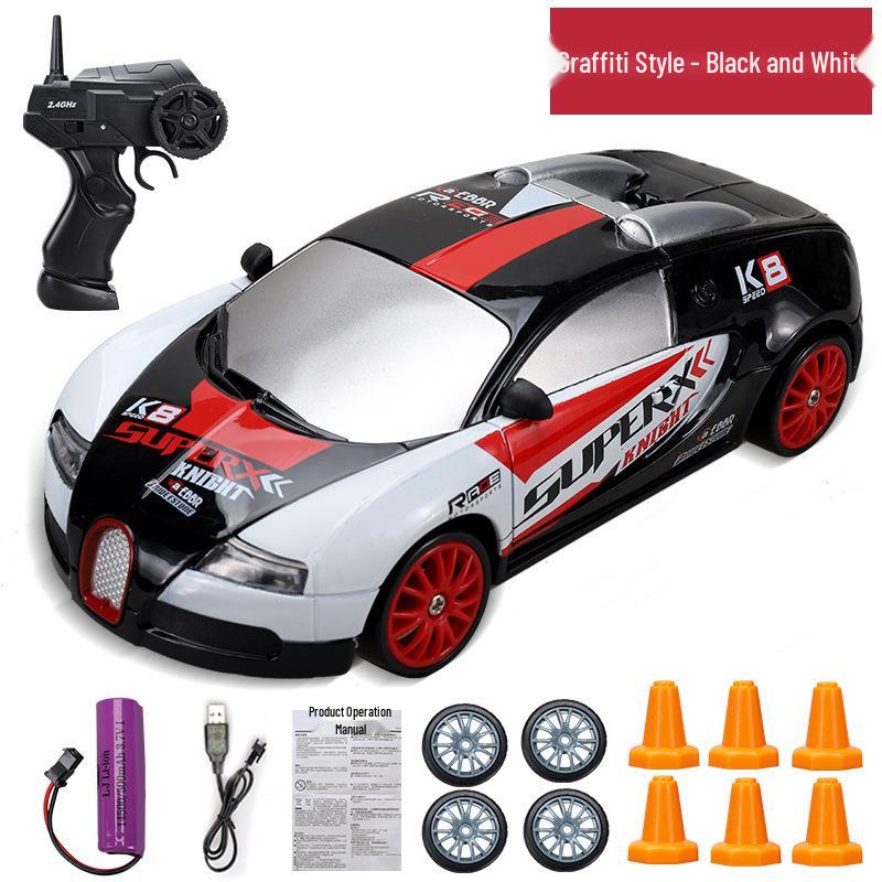 Huangbo 2.4G High-Speed RC Drift Car: Four-Wheel Drive, Rechargeable Remote Control Toy for Kids and Boys