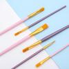 Children's Paintbrush Set: 10-Piece Long Handle Nylon Brushes for Oil, Acrylic, and Watercolor Painting.