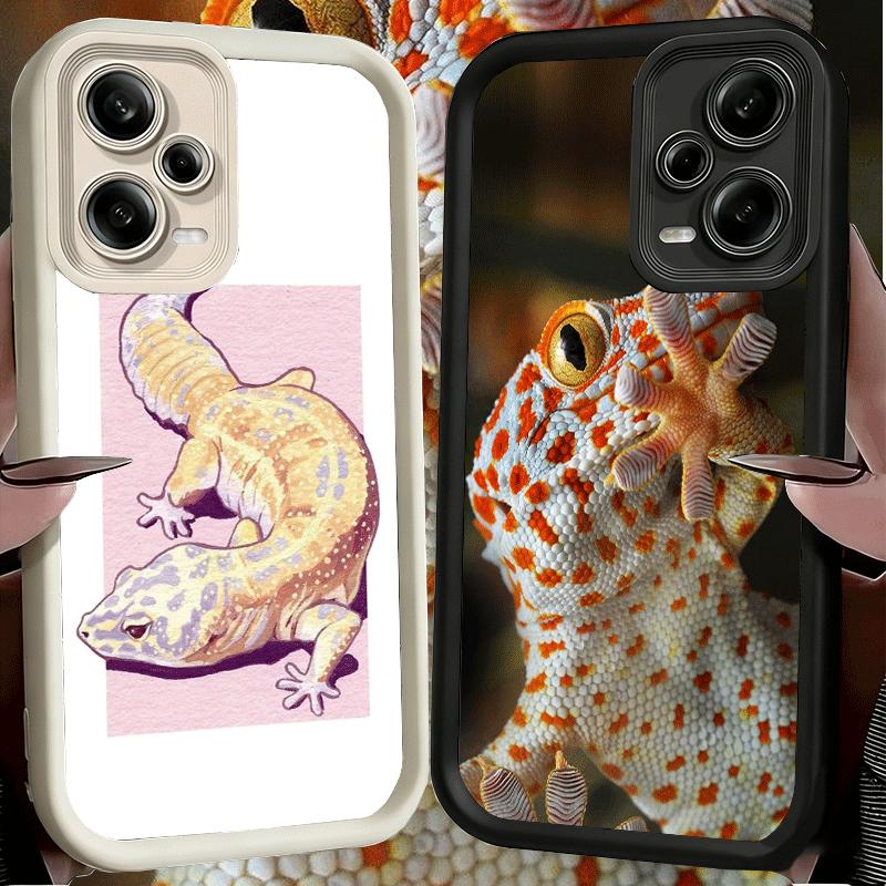 Phone Case for Xiaomi Redmi Note 15 14 13 Pro Plus Lizards Geckos Cute Pet Shell 12S 11 11S 11T 5G 14S Soft Silicone Funda