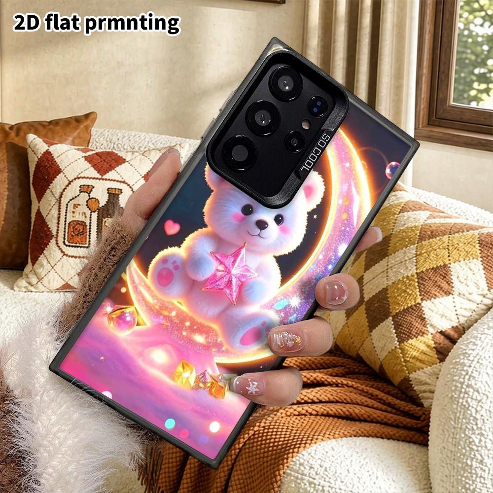 Phone Case: 2D Flat Samsung Galaxy A34 A35 M05 M06 S20 S22 S21 FE Plus 5G Protective Case, Couple Style, Starlight Little White Bear, Christmas and Ha