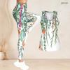 Women Plus Size Two Piece Set Scoop Neck Sleeveless Floral Printed Longline Tank Top Fitted Leggings