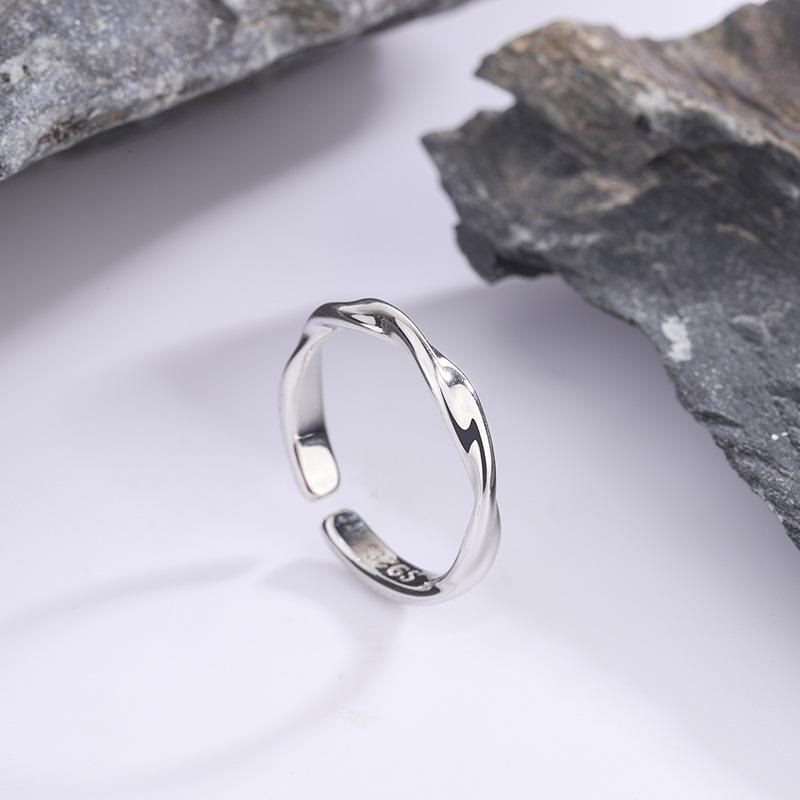 Fashion 925 Silver Simple Twisted Wire Rings For Women Wedding Fine Jewelry Gift