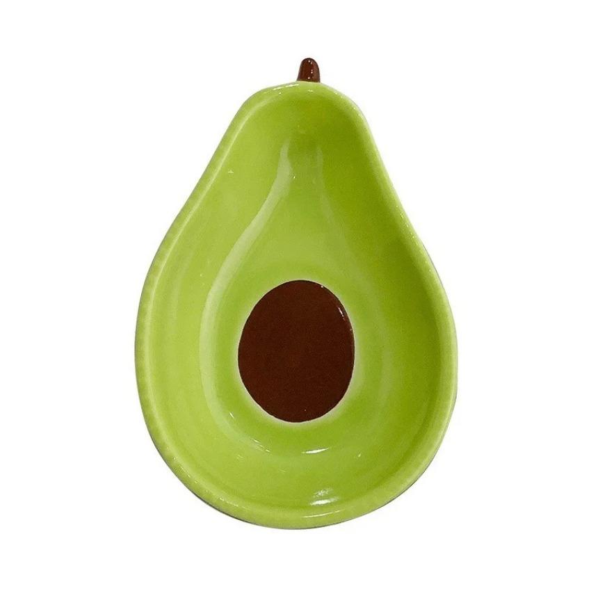 1 Pcs Cute Avocado Ceramic Plate Tableware Dessert Plate Snack Salad Bowl Photo Props Serving Restaurant Supplies