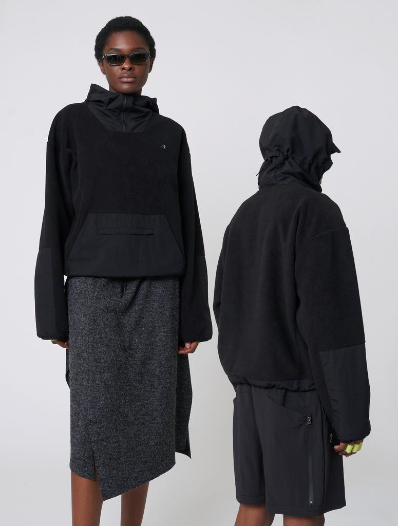 Au42Hl01 Fleece Tech Anorak_Black