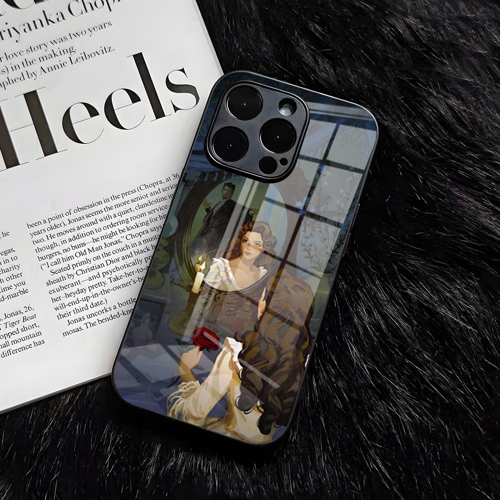 Husă de telefon Phantom Of The Opera Pentru IPhone 17 Air 16 E Pro Max 15 14 13 Mini 12 Pro 11 Max Plus Capac Negru din Sticlă