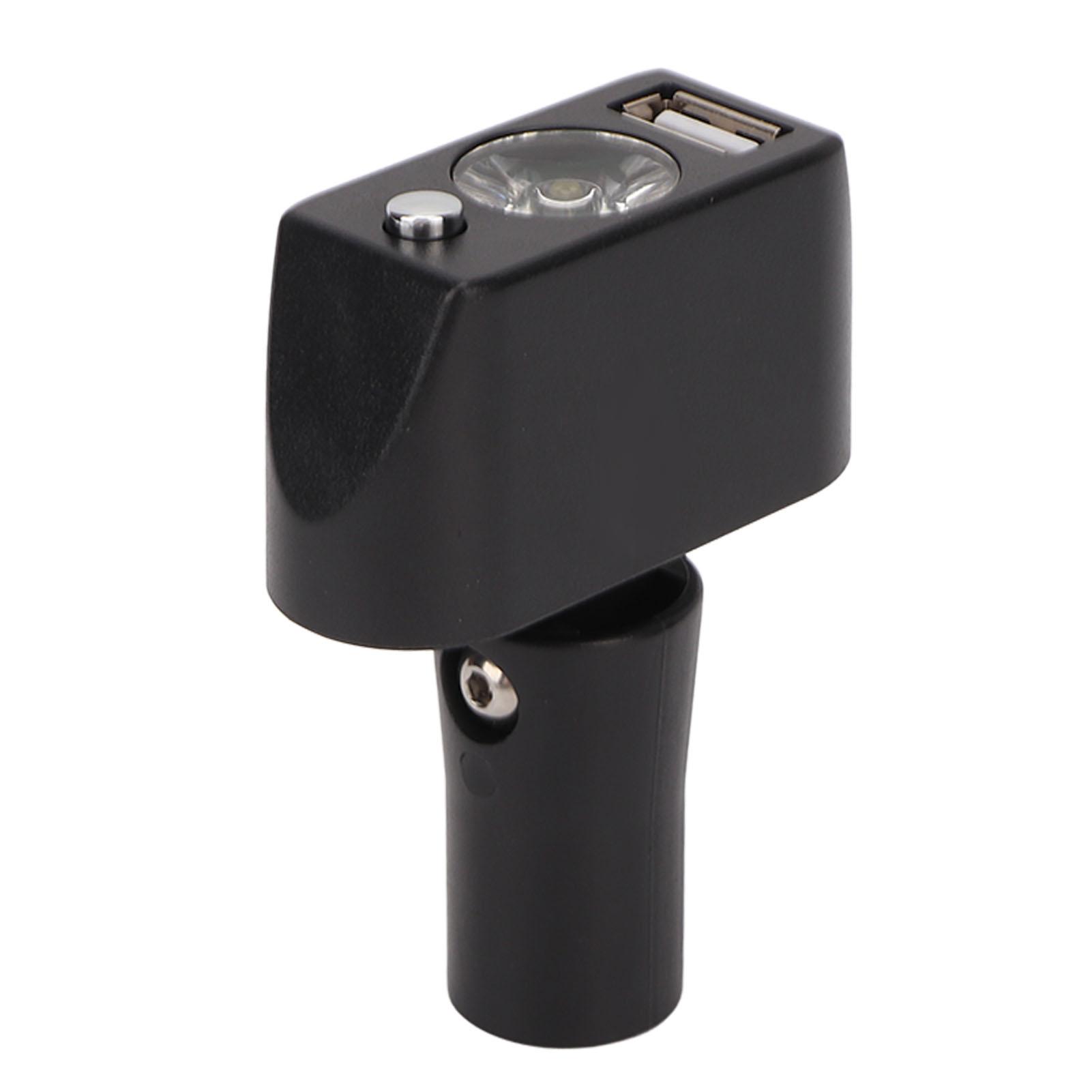 

Электрический светильник для инвалидной коляски, 3-контактный XLR-головка, USB-зарядка, регулируемый угол, светодиодный контроллер освещения для инвалидной коляски чёрный