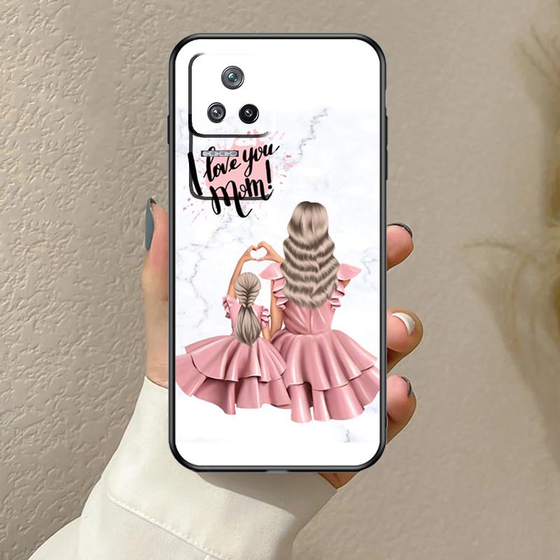 Baby Mother Brown Girl Family Case For Xiaomi 15 Ultra 13 14 13T 14T 15T Pro 17 Pro Ma  POCO F7 F5 F6 X5 X6 X7 Pro Cover
