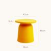 Nordic Style Plastic round Coffee Table Sofa Side Small-Space Corner Table with Wide Storage Desktop for Home Furniture