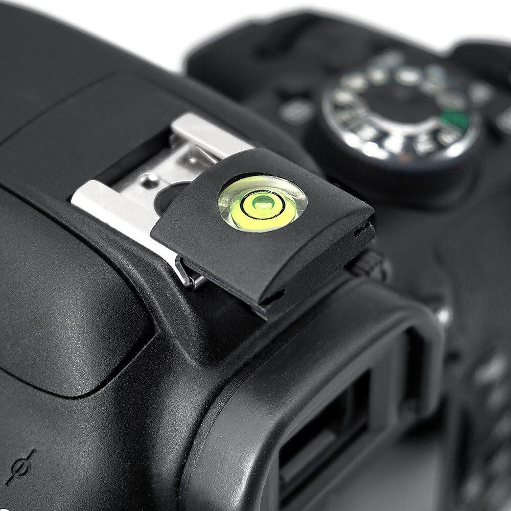 2pcs Camera Level Hot Shoe, Level Hot Shoe Cover, Flash Bubble Level, Protector, Compatible with Sony A6000 Nikon D5 D200 D300 D500 D810 D610