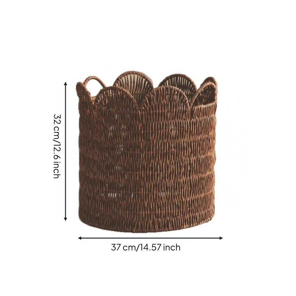 Woven Laundry Basket Wicker Hamper Loop Handles Handled Storage