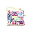 Canvas Leather Multicolor Shoulder Bag Leather Multicolor Women F19454 Used