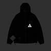 Palace FW22 Gore-Tex Infinium Cap Jacket Black 3M Reflective Logo Solid Color Zip Hooded Jacket Men Jacket P23JK112