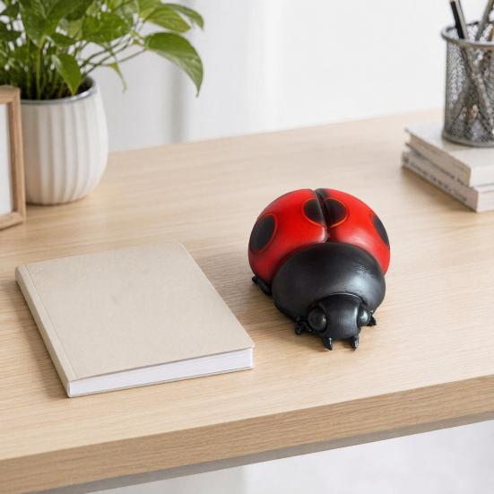 Glowing Ladybug Night Light, Resin Bedside Lamp for Kids, Cute Insect Shaped Table Decor for Bedroom, Funny Small Lamp Gift