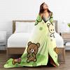 Rilakkumas Lucky Four-Leaf Flannel Blankets Winter Super Soft Throw Blanket for Kids Home Decor Novelty Bedspread Sofa Bed Cover