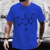 Koffein Kaffee Molekül Unisexs Tee T-Shirt Wissenschaft Chemie Grafik T-Shirt Lässige Kurzarm-T-Shirts Hip Hop Streetwear Oberteile