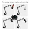 YOUSHARES Wall Mount Boom Arm Microphone Holder Vertical Mount Free Rotation Metal Clip Space-Saving Desk Accessory