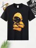 Women Men's Smile Face In Yellow T-shirt Summer 3D Print Trendy Casual Round Neck Short Sleeve Cotton T-shirt For Spring Summer