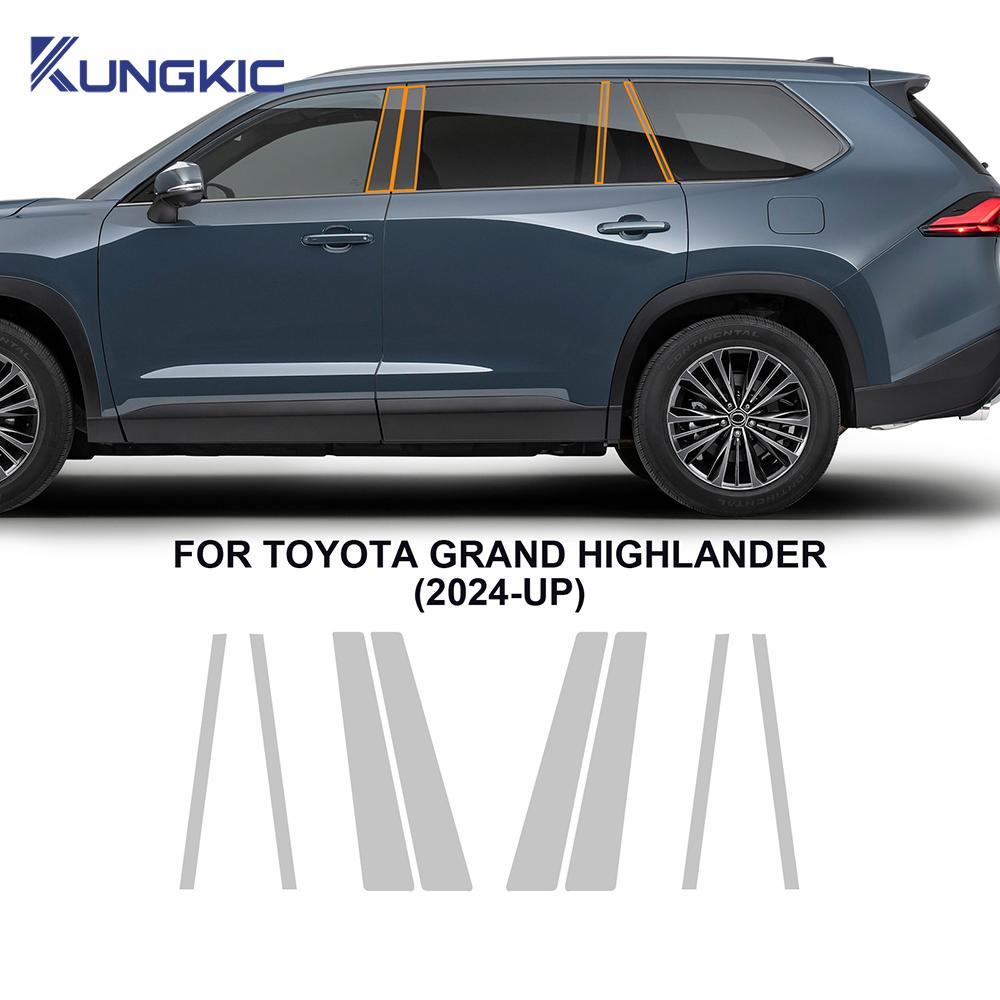 For Toyota Grand Highlander 2024 2025 Anti-Scratch Headlight Protective Film TPU Door Handle Bowl Rearview B Pillars Protection