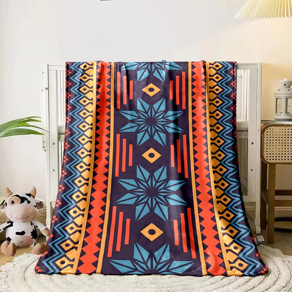 Aboriginal Embroidery Art Printed Blanket Warm Soft and Comfortable Home Travel Blanket Sofa Bedding Cover Blanket Holiday Gifts