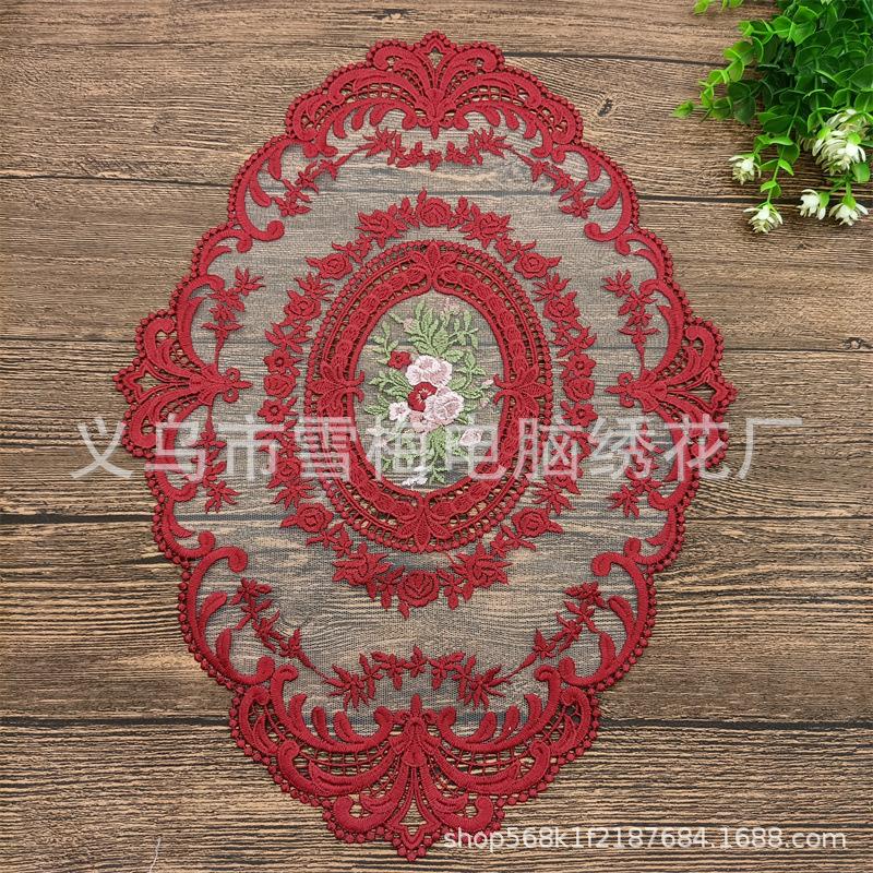 

Подставка для столовых приборов в скандинавском стиле, вышитая скатерть, декоративный коврик для стола, украшение для дома, обеденный стол, ретро-кружевной коврик для журнального столика As the picture