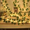 Vine Lights Green Ivy Vines String Lights Battery Operated Artifical Garland Plant Leaves with Light for Bedroom Holiday Decor