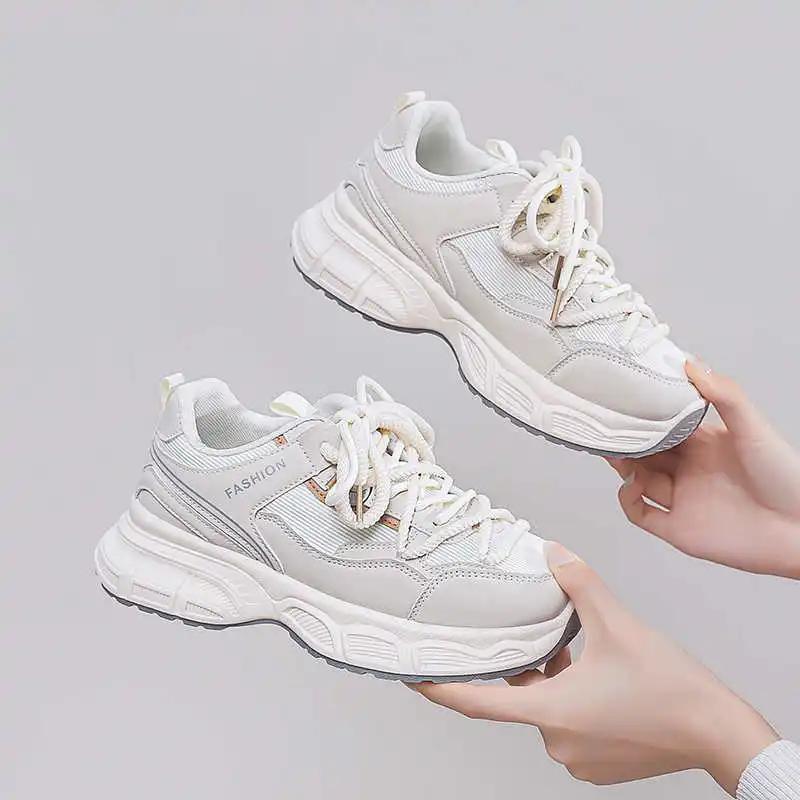 Synthetic Leather Harajuku Sneakers Autumn Casual Gym Sports Shoes For Women Order Latest Sapa Chassure Tenya Vintage