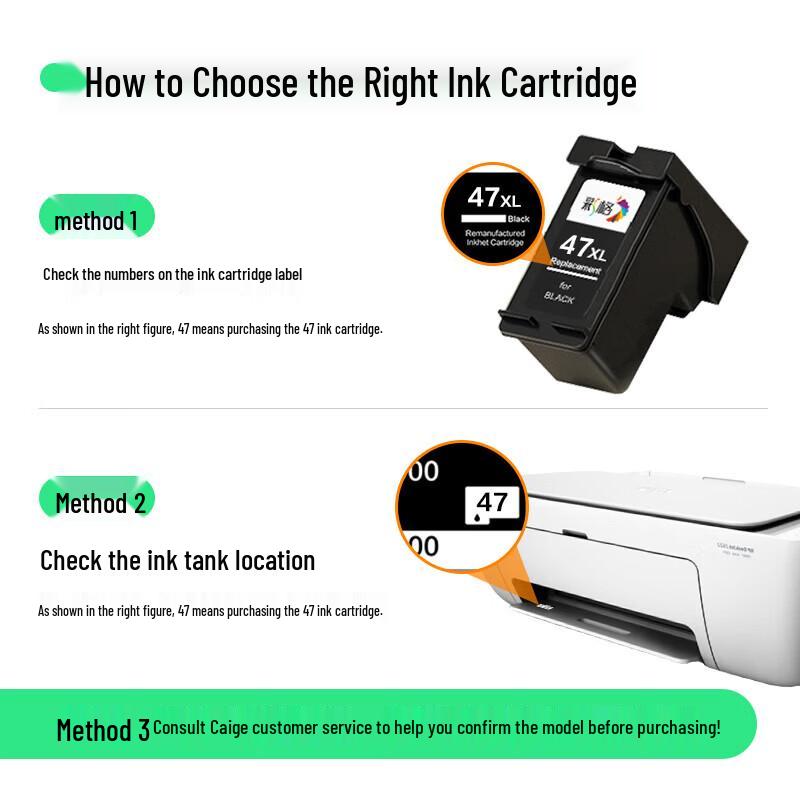 Generic HP 47 Black & Color Ink Cartridge Set