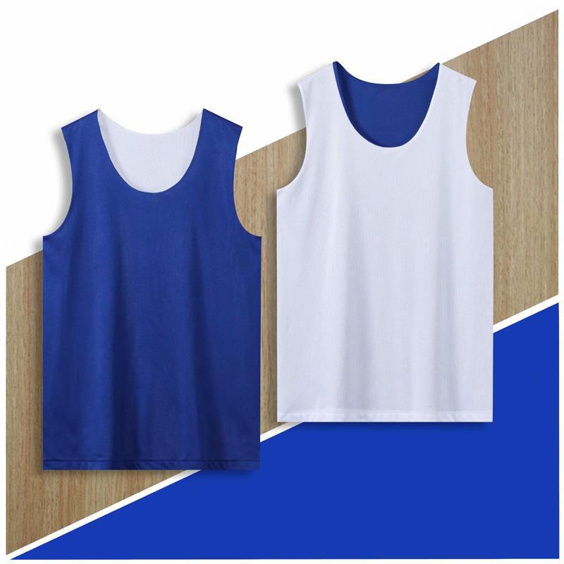Custom Double-Sided Basketball Jersey: Reversible Sports Vest for Running, Loose Sleeveless Team Uniform with Personalized Printing.