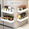 Leicht zu reinigendes magnetisches Kühlschrank-Seiten-Aufbewahrungsregal, lebensmittelechtes ABS, wandmontierter Gewürzorganizer für die Küchenwürze