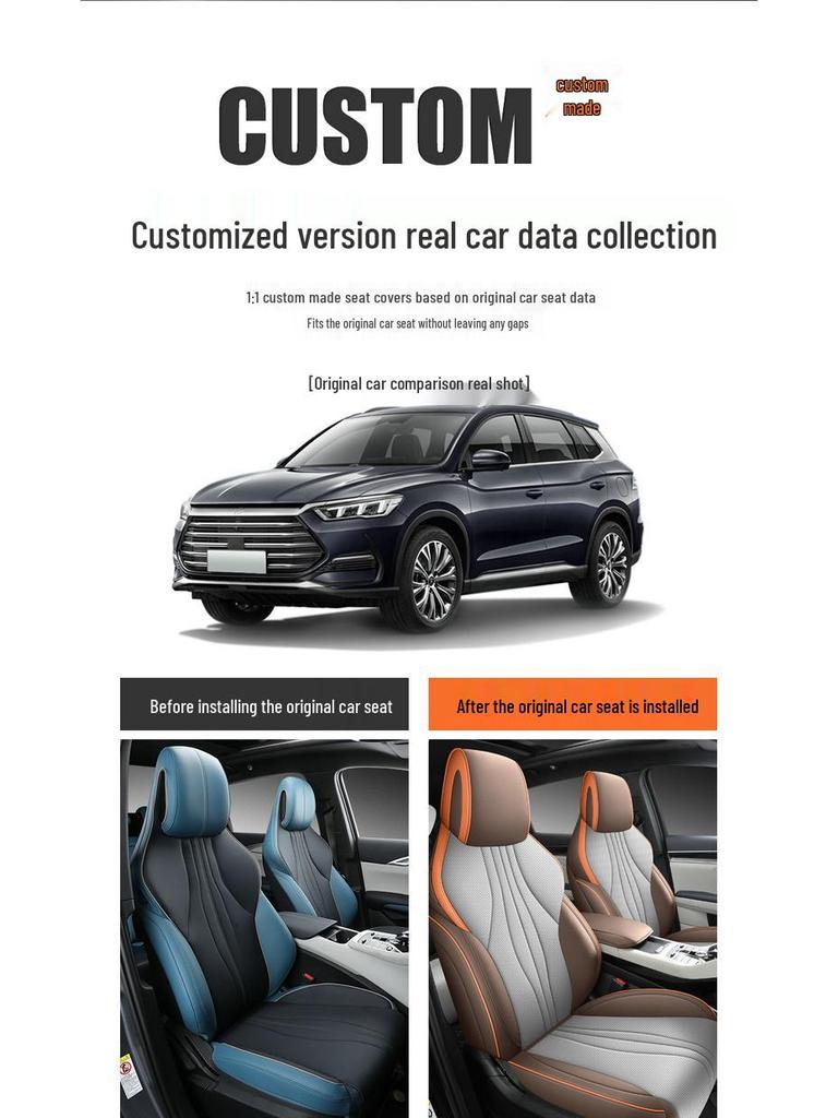 Song PRO Cartoon Leather Car Seat Cushion, Five-Seat Model, All-Season Use