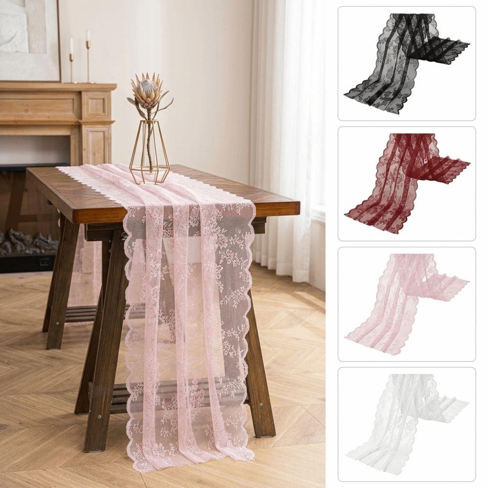 Boho Lace Table Runner Lace Fabric Wedding Table Decor Durable Table Cover  Coffee Table Tv Stand