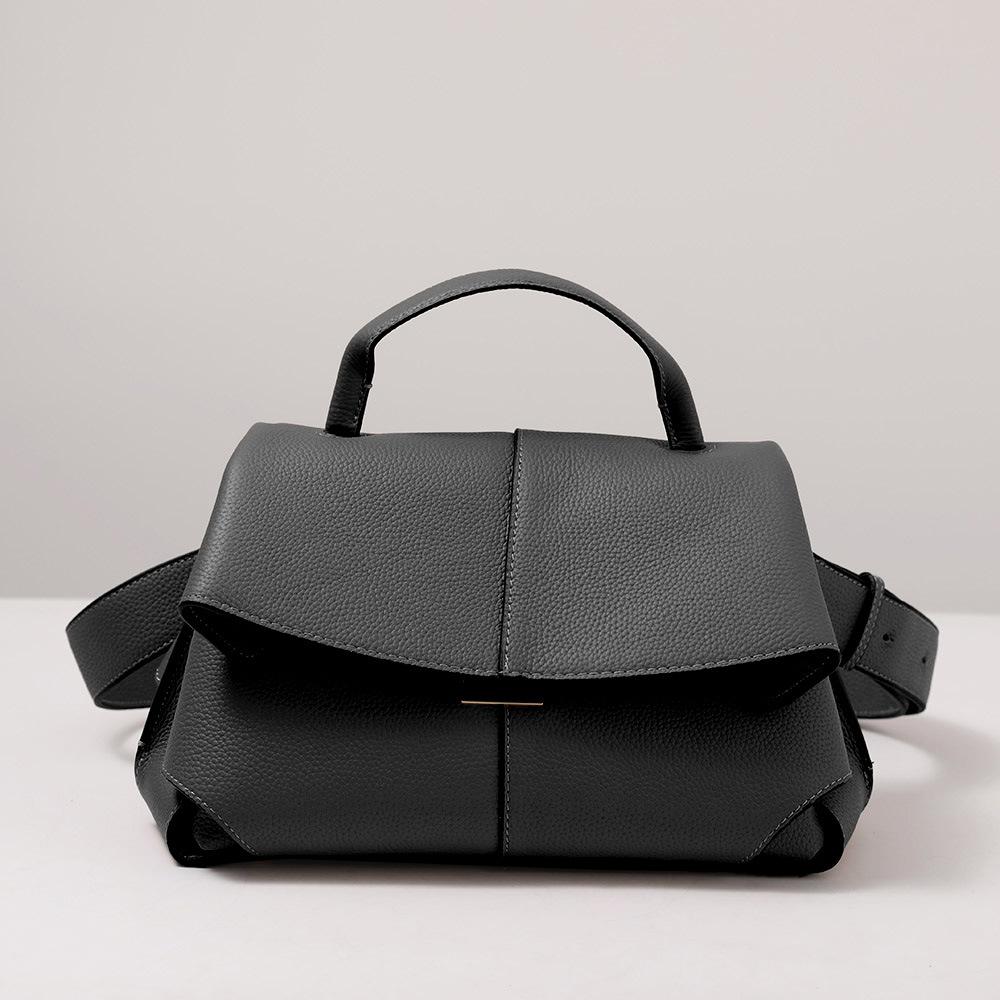2025 New First-layer Cowhide Niche Design Women's Handbag Genuine Leather Cross-border Explosion Single Shoulder Oblique Span Bag