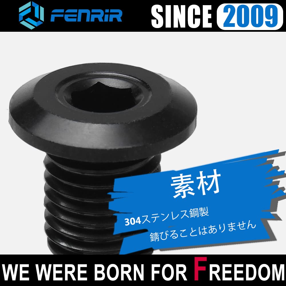 FENRIR Mirror Hole Cover Cap Motorcycle Mirror Hole Plug 304 Stainless Steel (M10XP1.5)