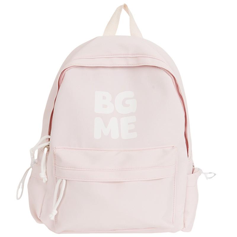 

Нейлоновая сумка-книга в стиле кэжуал с буквенным принтом Bgme и дышащей подкладкой для школьных поездок и Small розовый