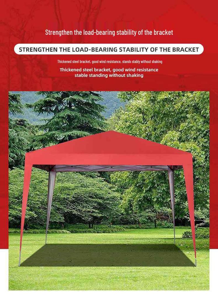 3x3m Outdoor Folding Tent Stall Sunshade & Rain Shelter Umbrella
