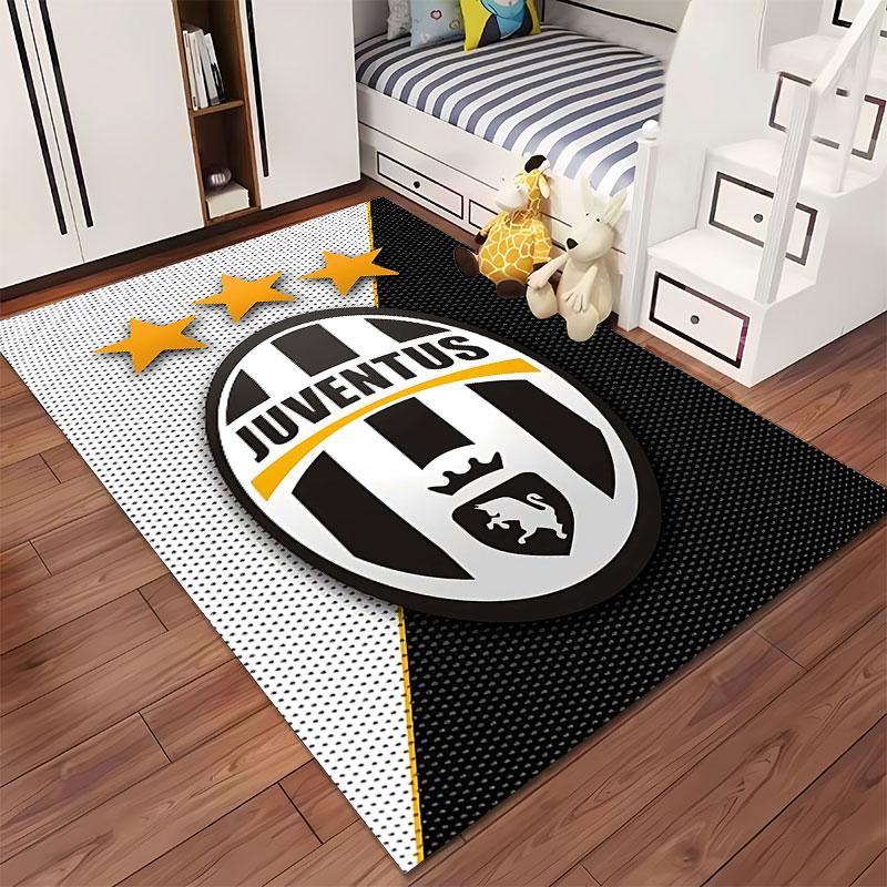 Juventus Logo Teppich Design geeignet als rutschfeste Matte für das Wohnzimmer oder Schlafzimmer Sofa