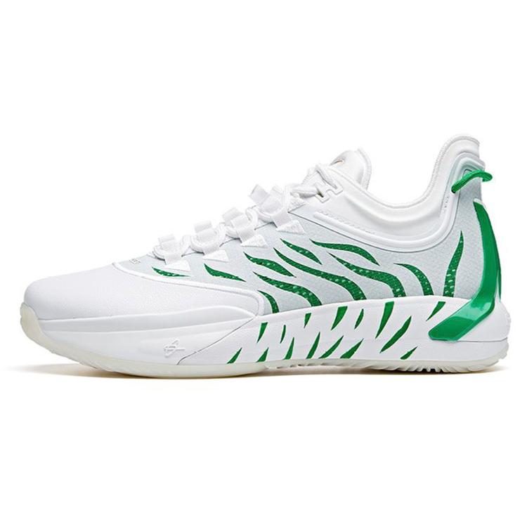 Anta Gordon Hayward GH1 Slip Resistant Cushioning Low top Basketball Shoes Men's White Green 112011103-4
