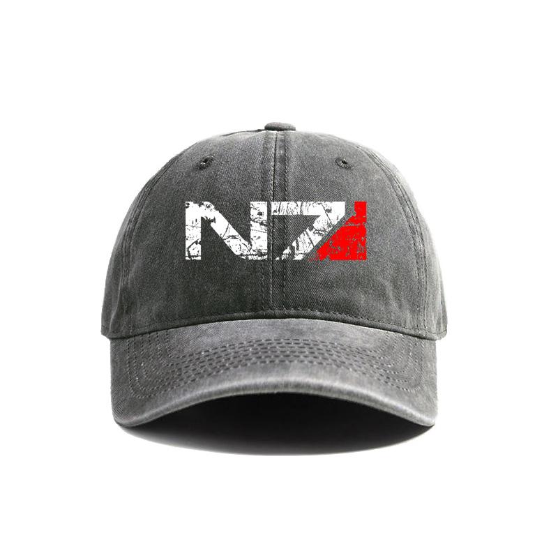 Mass Effect N7 Baseball Caps Distressed Hats Cap Unisex Women Retro Outdoor Summer Adjustable N7 Hats MZ-010