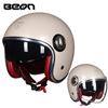 BEON Retro Motorcycle Half Helmet Men Women Dual Visor ABS Shell 3C Certified All-Season Riding Gear