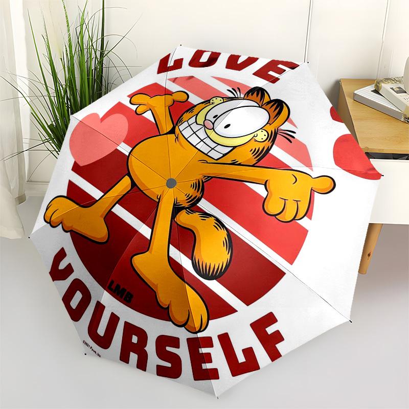 

1pc Love Yourself Garfield Umbrella with Plastic Handle,Suitable for All Seasons Home Travel Outdoor UmbrellaFP028