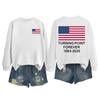 Women's Fashion Casual Long Sleeve Printed Round Neck Sweatshirt Top
